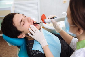 houston sedation dentist working on patient