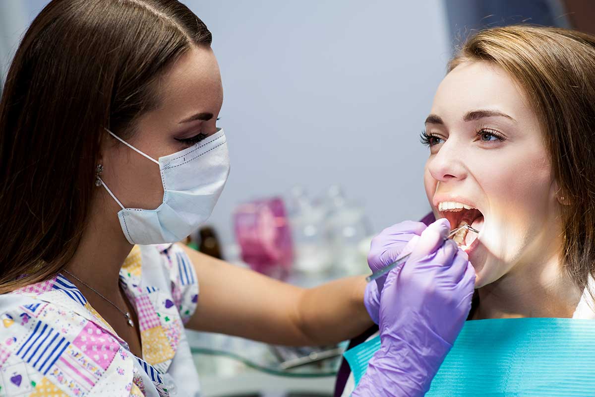 woman receiving adult orthodontics